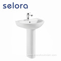 hot sale ceramic two piece pedestal basins bathroom